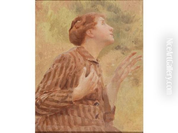Jeune Femme Sur Fond De Campagne - view 1