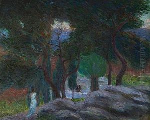 An Evening In The Springtime Of Life by Hippolyte Petitjean