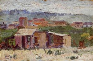 Village De Campagne by Hippolyte Petitjean