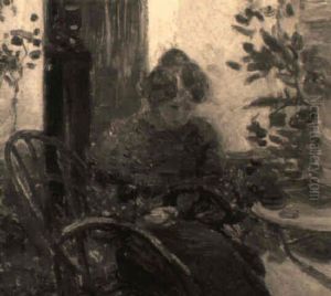 Femme Au Chat Dans Un Jardin