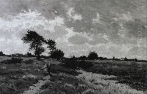 Landschaft Mit Gewitterwolken
