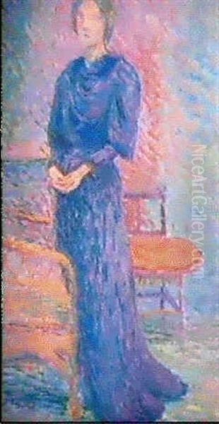 Femme En Robe Mauve - view 1