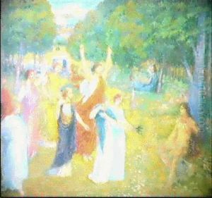 Hesiode Et Les Muses by Hippolyte Petitjean