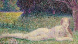 Nu Allonge Sur L'herbe by Hippolyte Petitjean