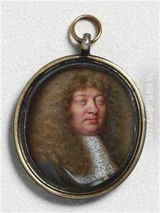 A Gentleman, In Black Cloak, Lace Lawn Collar, Curling Brown Wig