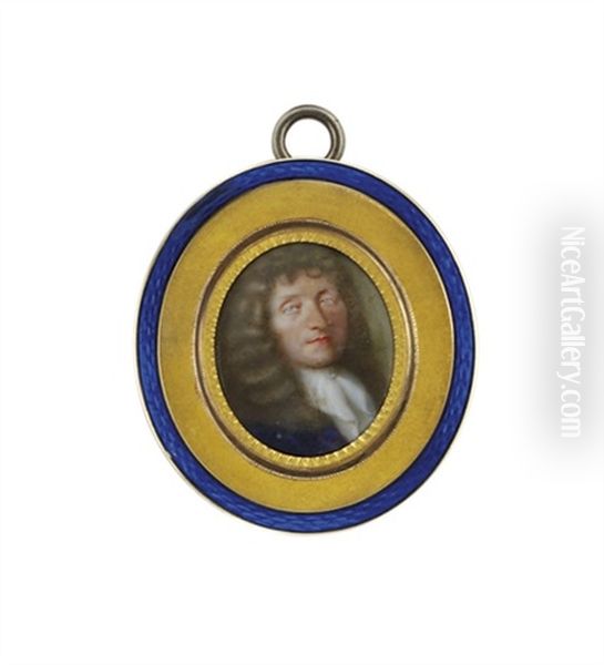 A Gentleman In Purple Coat And White Knotted Cravat - view 1