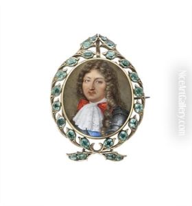 King Louis Xiv Of France by Jean Petitot the Elder