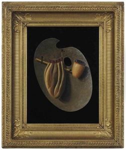 Artist's Palette With Pipe by John Frederick Peto