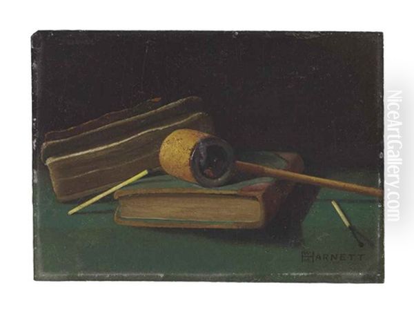 Still Life With Books, Pipe And Matches - view 1