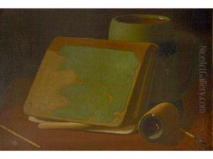 Book Leaning Against A Mug by John Frederick Peto
