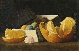 Still Life With Oranges And A Box Of Confections by John Frederick Peto