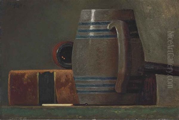 Salt-glazed Mug, Book, Pipe And Match - view 1
