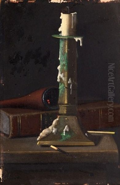 Still Life With Pipe, Book And Candlestick - view 1