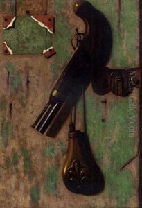 Pistol, Gate Latch And Powder Horn by John Frederick Peto