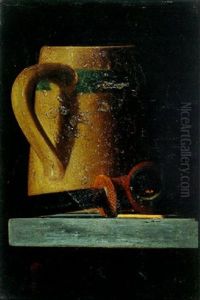 Beer Mug And Pipe by John Frederick Peto