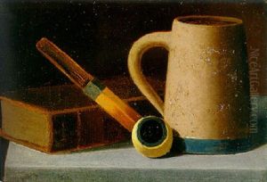 Mug, Pipe And Book by John Frederick Peto
