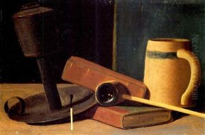 Still Life With Pipe And Mat by John Frederick Peto