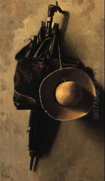 Umbrella, Hat And Carpet Bag - view 1