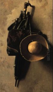 Umbrella, Hat And Carpet Bag