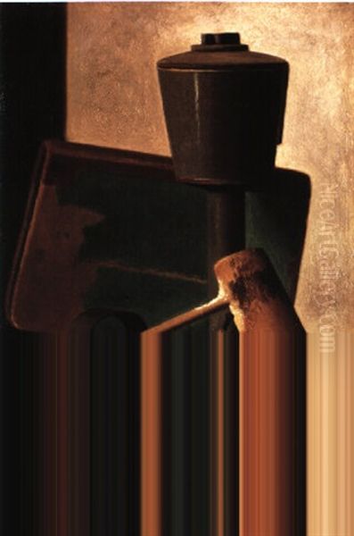Still Life With Pipe, Oil Lamp And Book - view 1
