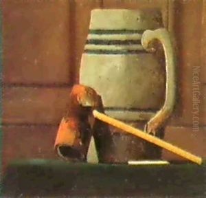 Mug And Pipe On A Table. Mug And Pipe On A Table.