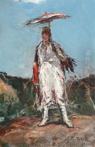 Femeie Cu Umbrela (lucretia) by Petrascu Gheorghe
