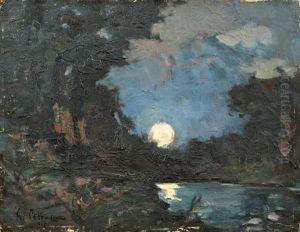 Paysage Lacustre, Reflets De Lune Paysage Lacustre, Reflets De Lune