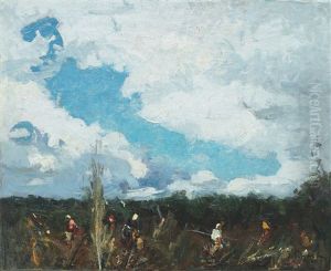 La Culesul Viei (pe Mosia De La Nicoresti) by Petrascu Gheorghe