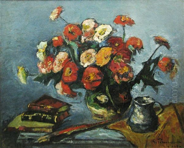 Still Life With Books And Carnation - view 1