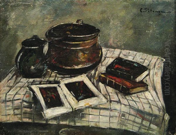 Still Life With Pan And Books - view 1