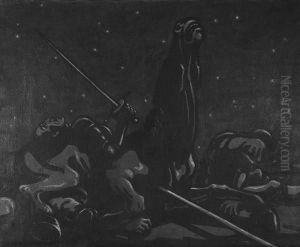 Notturno Dopo La Battaglia by Carlo Bocklin