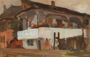 Porch With Flowers by Petrascu Gheorghe