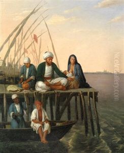 Fishing On A Pier, Alexandria, Egypt