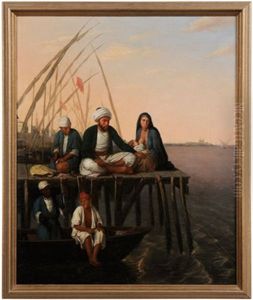 Fishing On The Nile by Pierre Mathurin Petraud