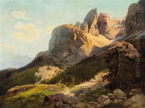 In The Dolomites by Konrad Petrides