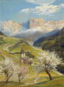 View Of Sankt Zyprian In Tiers With The Rosengarten In The Background