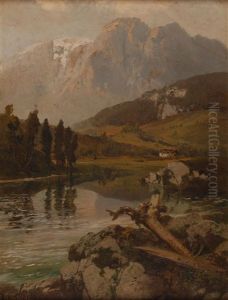 Seelandschaft Im Hochgebirge