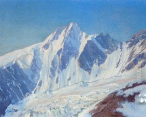 Bergkette In Schnee Und Eis by Konrad Petrides