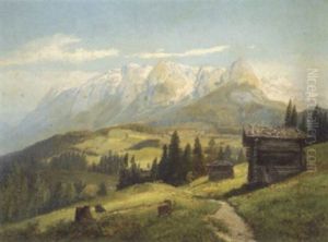 Alpenlandschaft In Osterreich (semmering) by Konrad Petrides