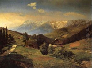 Chalet In A Mountainous Landscape