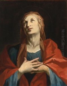 A Female Saint, Half Length, Possibly Saint Anne Or Elizabeth