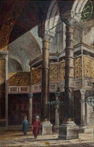 Interieur De La Basilique Sainte-sophie A Constantinople by Wladimir Petroff