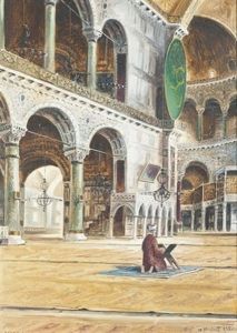 Interieur Der Hagia Sophia In Istanbul by Wladimir Petroff