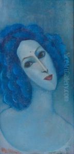 Portrat Der Schauspielerin Marekowa (originaltitel) by Ekaterina Petrova-Trotskaya