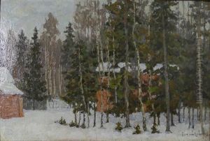Winter Landscape by Petr Ivanovich Petrovichev