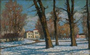 Manor In Spring Sunshine by Petr Ivanovich Petrovichev