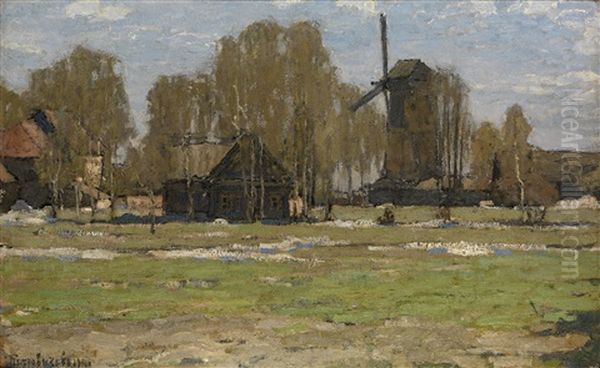Summer Landscape With A Mill - view 1