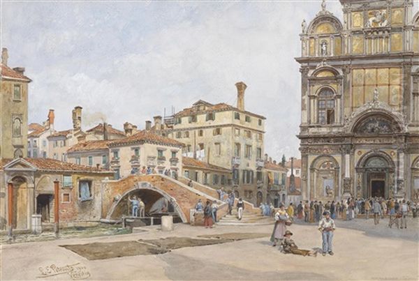Die Piazza S. S. Giovanni E Paolo In Venedig - view 1