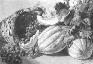Fruchtestilleben Mit Weidenkorb by Ladislaus Eugen Petrovits