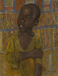 Portrait Of An African Boy by Kuzma Sergievitch Petrov-Vodkin
